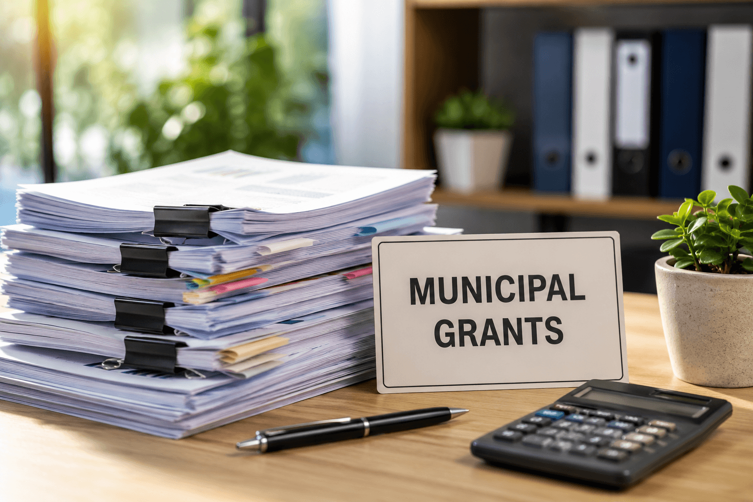Municipal grants application forms and paperwork